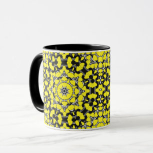 Nahtlos abstrakt mandala-herzen hell rund orna tasse