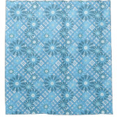 Nahtlos abstrakt, modern, kariert, kariert duschvorhang (Vorderseite)