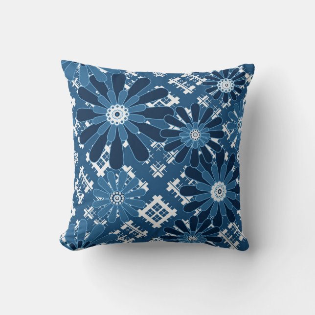 Nahtlos abstrakt, modern, kariert, kariert kissen (Vorderseite)