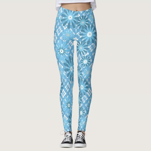 Nahtlos abstrakt, modern, kariert, kariert leggings (Vorderseite)