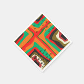 Nahtlos abstrakte Retrofarben Serviette (Ecke)