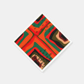 Nahtlos abstrakte Retrofarben Serviette (Ecke)