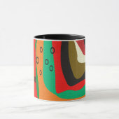 Nahtlos abstrakte Retrofarben Tasse (Zentrum)