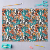 Nahtlos abstrakter heller Cartoon niedliche Blume Seidenpapier (Basteln)