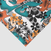 Nahtlos abstrakter heller Cartoon niedliche Blume Seidenpapier (Ausschnitt)