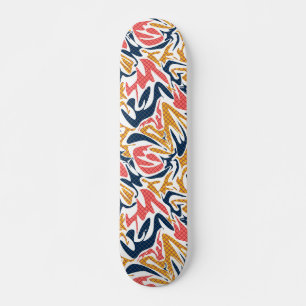 Nahtlos abstrakter Pinselstrich Skateboard