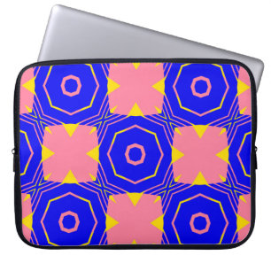 Nahtlos abstraktes geometrisches Blumenmuster abst Laptopschutzhülle
