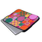 Nahtlos abstraktes geometrisches Hintergrundmuster Laptopschutzhülle (Vorne Knopf)