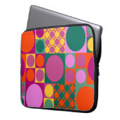 Nahtlos abstraktes geometrisches Hintergrundmuster Laptopschutzhülle (Vorderseite Links)