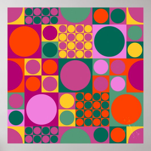 Nahtlos abstraktes geometrisches Hintergrundmuster Poster (Vorne)
