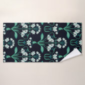 nahtlos abstraktes Jugendstil-Blumenmuster Badehandtuch (Badehandtuch)