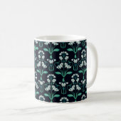 nahtlos abstraktes Jugendstil-Blumenmuster Kaffeetasse (VorderseiteRechts)