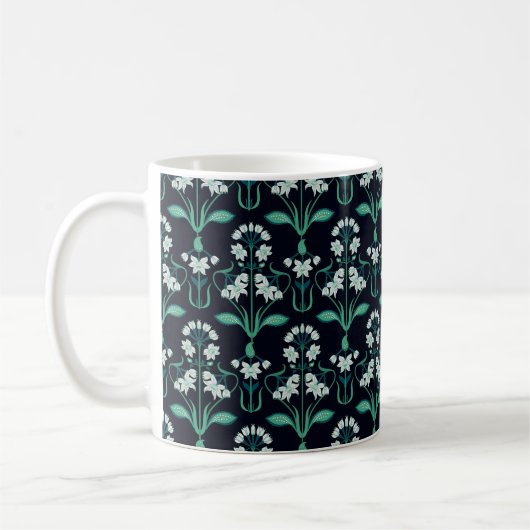 nahtlos abstraktes Jugendstil-Blumenmuster Kaffeetasse (Links)