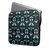 nahtlos abstraktes Jugendstil-Blumenmuster Laptopschutzhülle (Vorderseite Links)