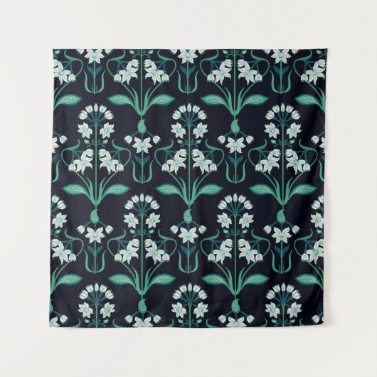 nahtlos abstraktes Jugendstil-Blumenmuster Wandteppich (Vorderseite)