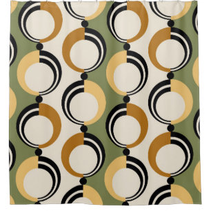 Nahtlos abstraktes Kettenmuster. Vintage-Design, f Duschvorhang