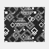 Nahtlos abstraktes modernes Dekor Fleecedecke (Vorderseite (Horizontal))