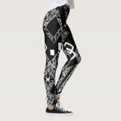 Nahtlos abstraktes modernes Dekor Leggings (Rechts)