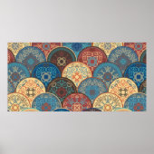 Nahtlos abstraktes Muster der trendigen bunten Abs Poster (Vorne)