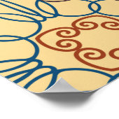 Nahtlos abstraktes Muster der trendigen bunten Abs Poster (Ecke)