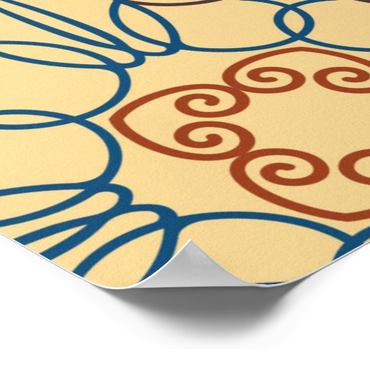 Nahtlos abstraktes Muster der trendigen bunten Abs Poster (Ecke)