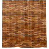 Nahtlos Altes Backsteingebäude mit Vignette.  Duschvorhang (Vorderseite)