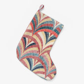 Nahtlos besticktes Muster. Wavy böhmischer Druck. Kleiner Weihnachtsstrumpf (Vorderansicht (hängend))