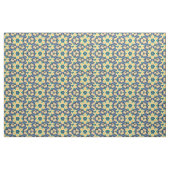 Nahtlos blau, gelb, schwarz, Blume Stoff (Fat Quarter (45,7 x 55,9 cm))