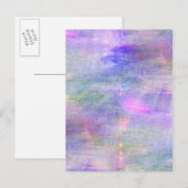 nahtlos blau, rosa, gelb postkarte (Vorne/Hinten)
