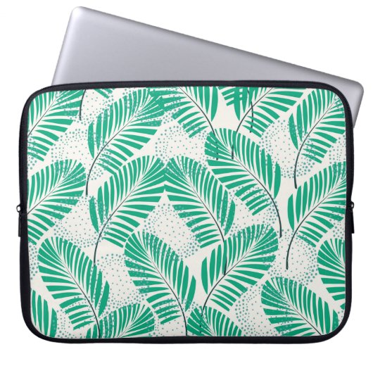 Nahtlos blumengeschmückte, natürliche abstrakte Mu Laptopschutzhülle (Vorderseite)