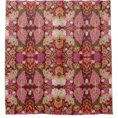 Nahtlos dekoratives, chaotisches Blumenmuster Duschvorhang (Vorderseite)