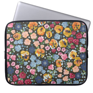 Nahtlos dekoratives elegantes Muster mit niedliche Laptopschutzhülle