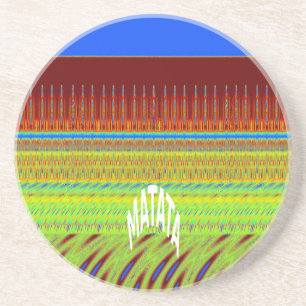 Nahtlos Einen schönen Tag und eine bessere Nacht Sandstein Untersetzer