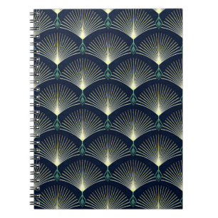 Nahtlos elegantes geometrisches Muster. Blue Art D Notizblock