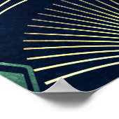 Nahtlos elegantes geometrisches Muster. Blue Art D Poster (Ecke)