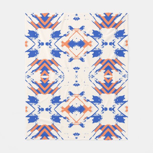 nahtlos farbiges Hipster-Muster mit geometrischer Fleecedecke (Vorderseite)