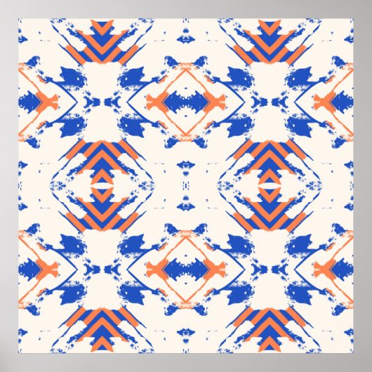 nahtlos farbiges Hipster-Muster mit geometrischer Poster (Vorne)