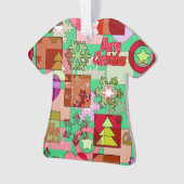 Nahtlos frohe Weihnachtsgeometrie Ornament (Vorderseite)