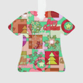 Nahtlos frohe Weihnachtsgeometrie Ornament (Vorderseite)