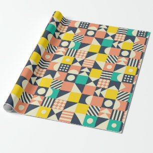 nahtlos geometrisch farbiges Muster Geschenkpapier