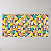 nahtlos geometrisch farbiges Muster Poster (Vorne)