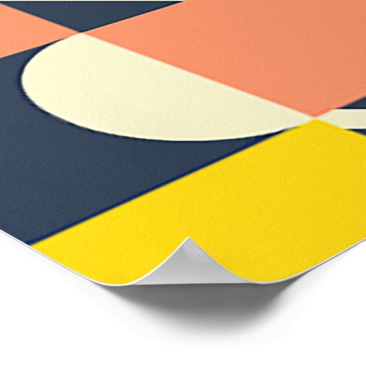 nahtlos geometrisch farbiges Muster Poster (Ecke)