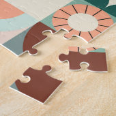 Nahtlos geometrisches, abstraktes Mosaikmuster. Puzzle (Seite)