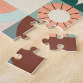 Nahtlos geometrisches, abstraktes Mosaikmuster. Puzzle (Seite)