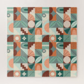 Nahtlos geometrisches, abstraktes Mosaikmuster. Puzzle (Horizontal)