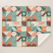 Nahtlos geometrisches, abstraktes Mosaikmuster. Sherpadecke (Vorderseite (Horizontal))