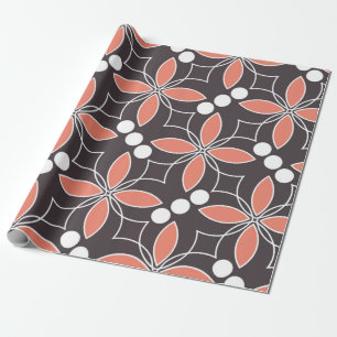 Nahtlos geometrisches Muster mit Blume. kunst. Geschenkpapier