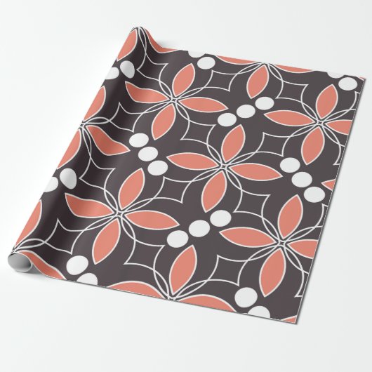 Nahtlos geometrisches Muster mit Blume. kunst.  Geschenkpapier (Ungerollt)
