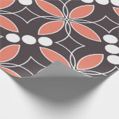 Nahtlos geometrisches Muster mit Blume. kunst.  Geschenkpapier (Ecke)