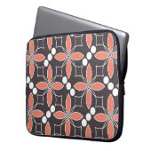 Nahtlos geometrisches Muster mit Blume. kunst. Laptopschutzhülle (Vorderseite Links)